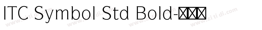 ITC Symbol Std Bold字体转换